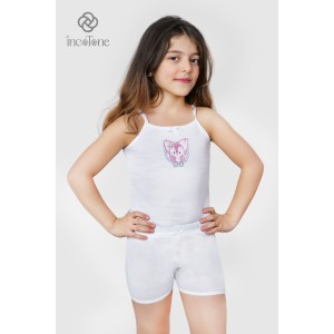   طقم بناتي داخلي ابيض